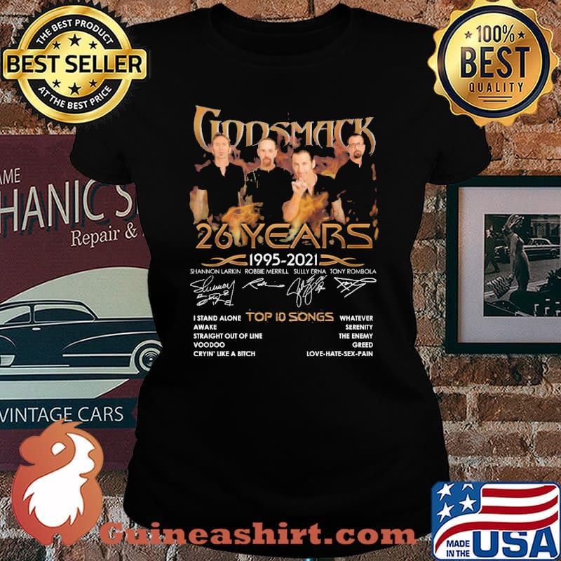 Godsmack 26 years 1995-2021 top 10 songs s Laides tee