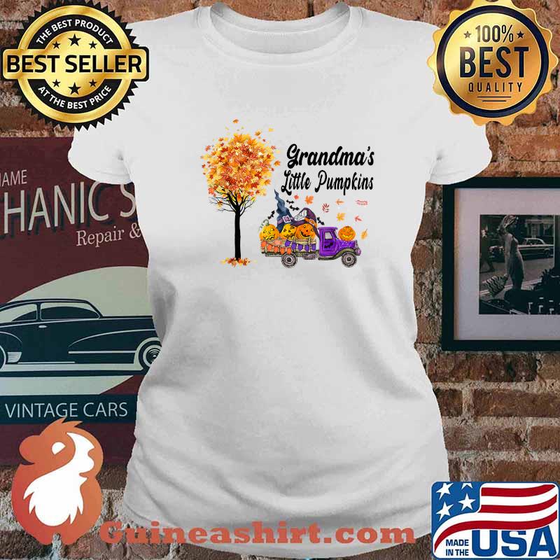 Grandma's Little Pumpkins Truck Purple T-Shirt Ladies tee
