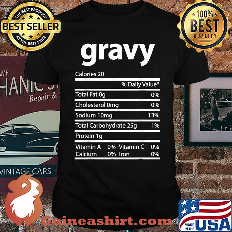 Gravy Family Thanksgiving Nutrition Facts T-Shirt