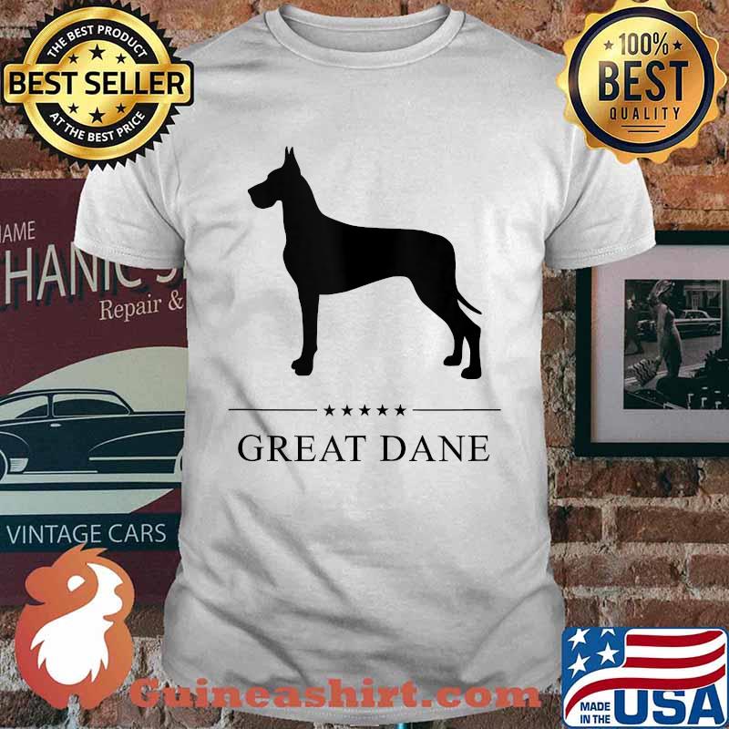 Great Dane Dog Black Silhouette T-shirt