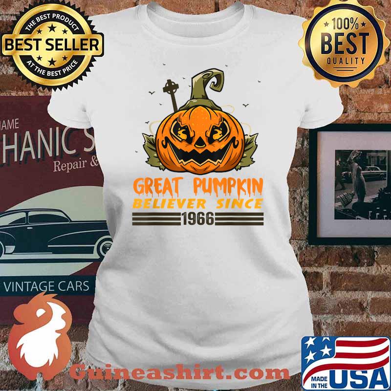 Great Pumpkin Believer Since 1966 Halloween Vintage T-Shirt Ladies tee