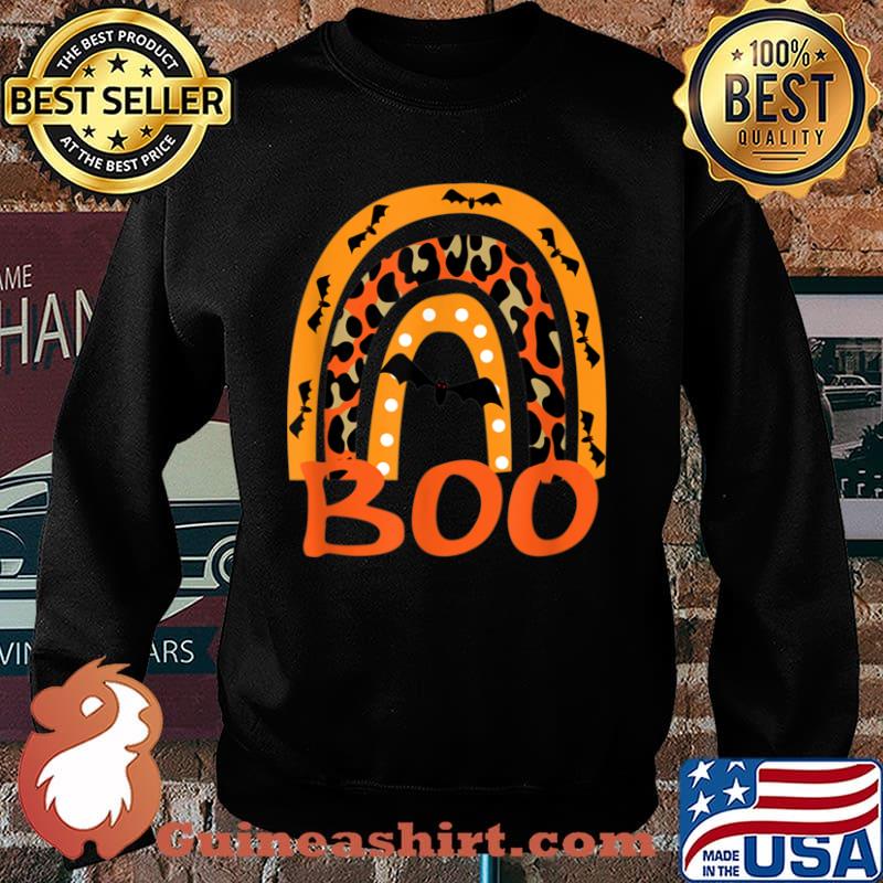 Halloween Boo Rainbow Leopard Halloween Shirt Sweater