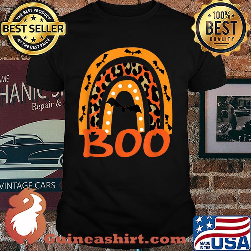 Halloween Boo Rainbow Leopard Halloween Shirt