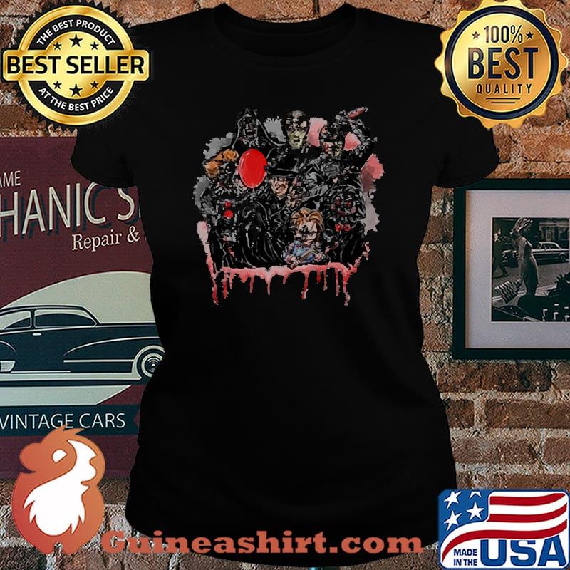 Halloween team skull ghost horror knife s Laides tee