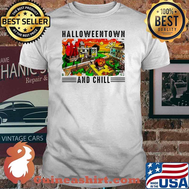 Halloween town and Chill pumpkin shirt