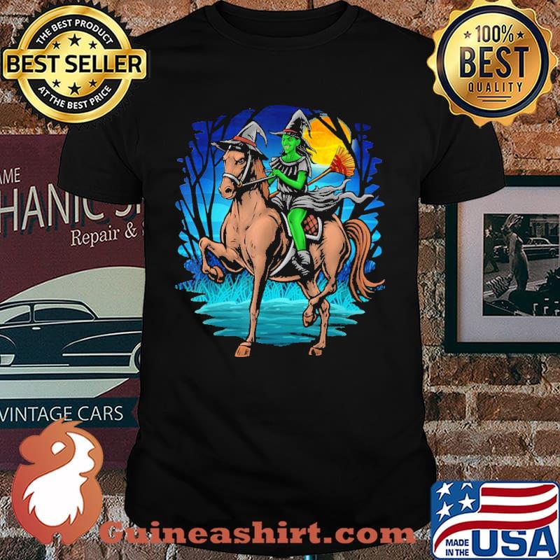 Halloween Witch Girls Horse Riding Shirt