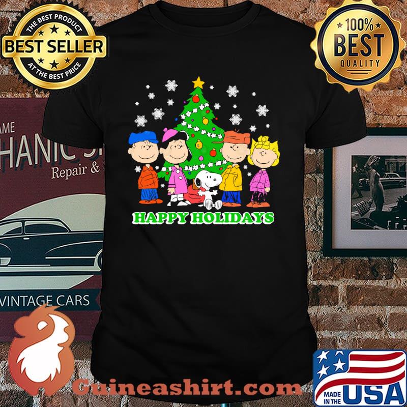 Happy Holidays Peanuts Xmas Tree Christmas Shirt