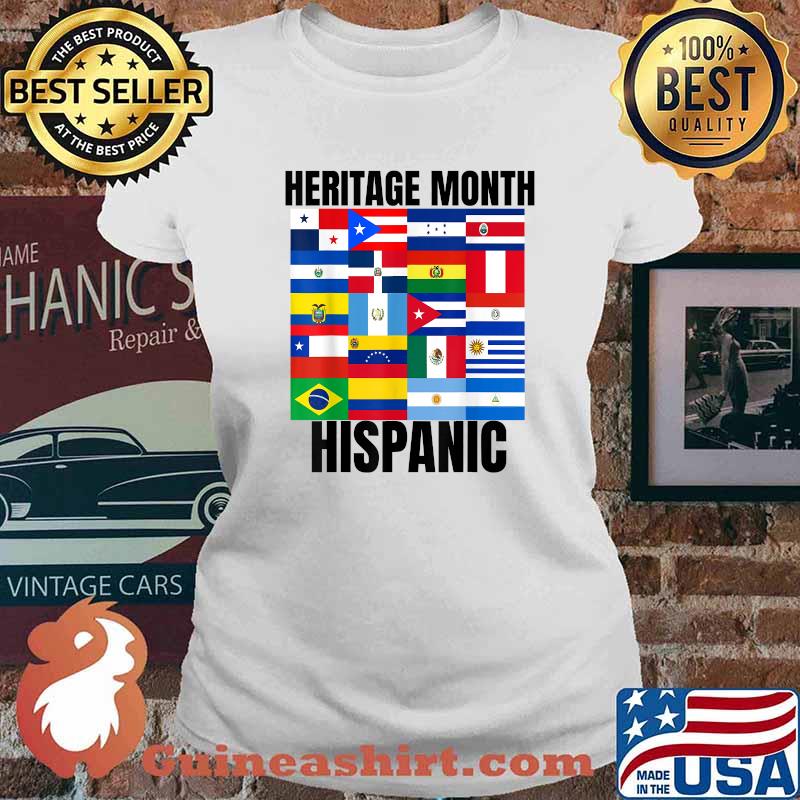 Heritage Month Hispanic country spanish flags T-Shirt Ladies tee