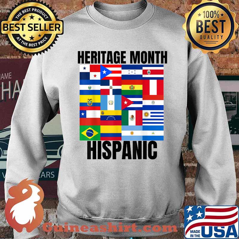 Heritage Month Hispanic country spanish flags T-Shirt Sweater