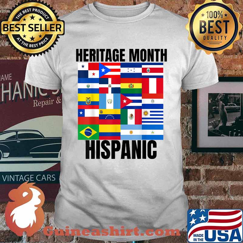 Heritage Month Hispanic country spanish flags T-Shirt