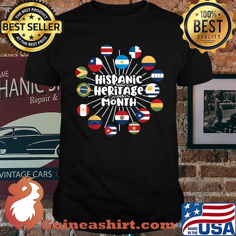 Hispanic Heritage Month Shirt All Countries Flag Inspiration T-Shirt