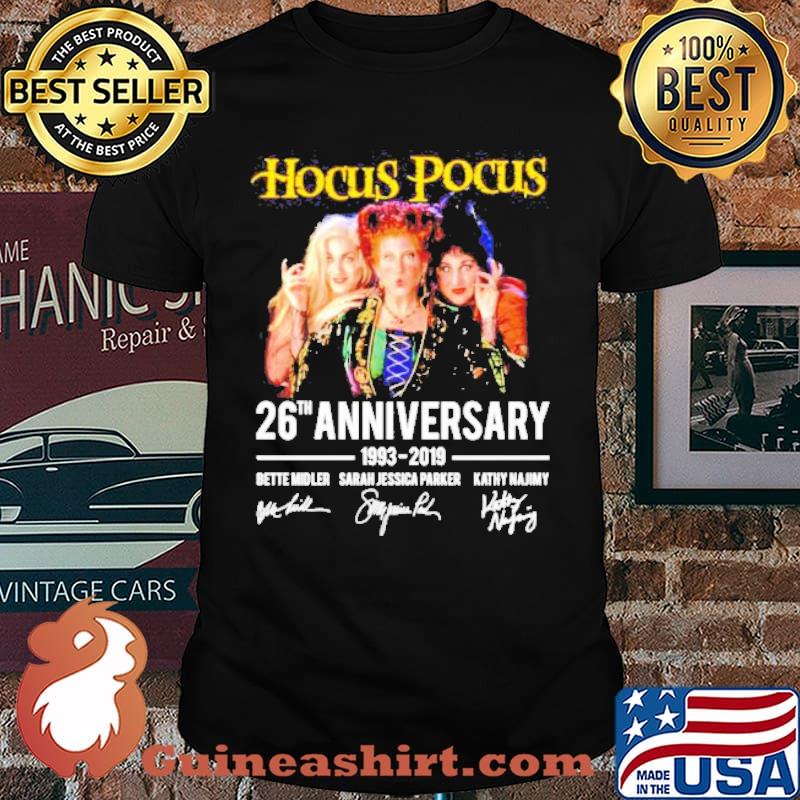 Hocus Pocus 26th Anniversary 1993-2019 signatures shirt