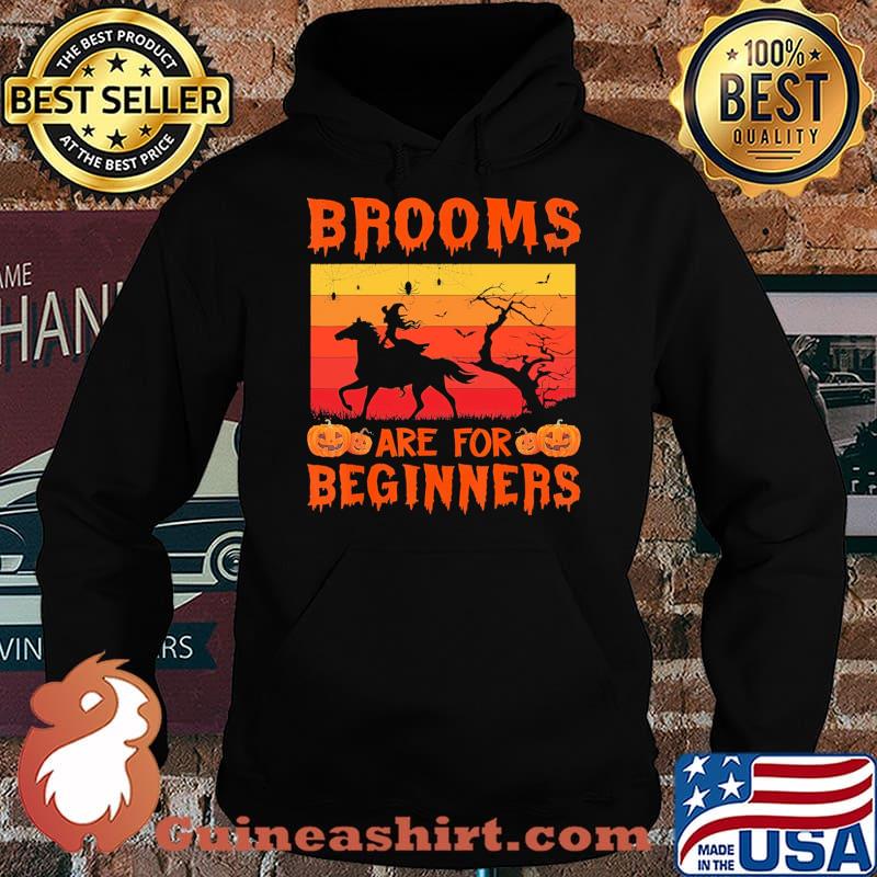Horse brooms are for beginners Halloween vintage s Hoodie