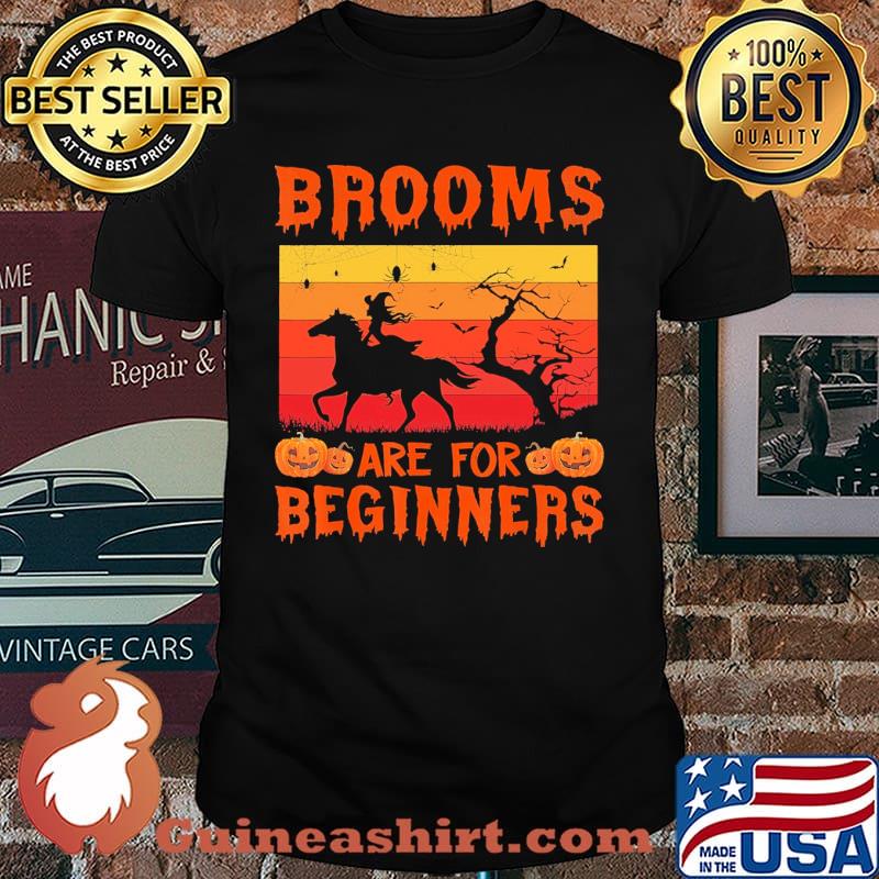 Horse brooms are for beginners Halloween vintage shirt