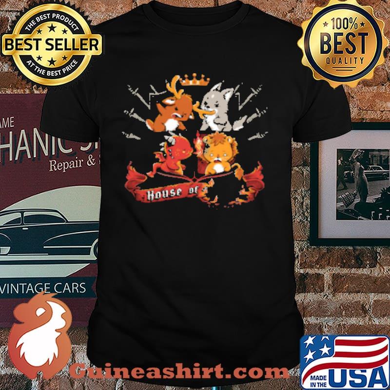 House of wolf dragon lion reindeer chibi cute shirt