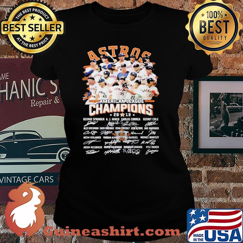 Houston Astros American league Champions 2019 signatures s Laides tee