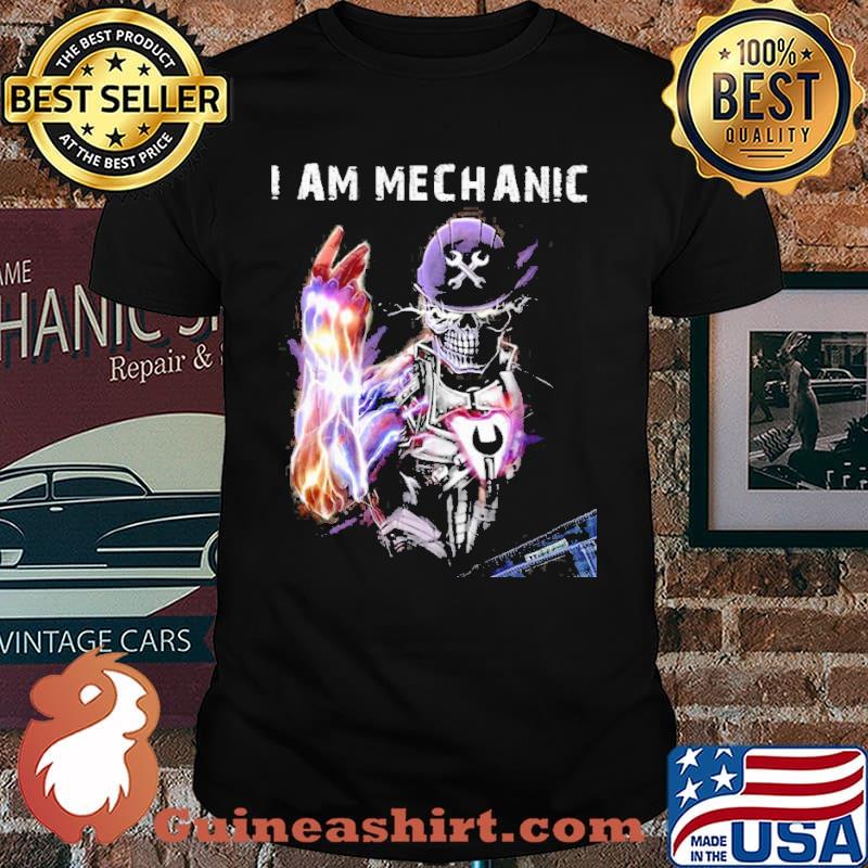 I am mechanic skull shirt