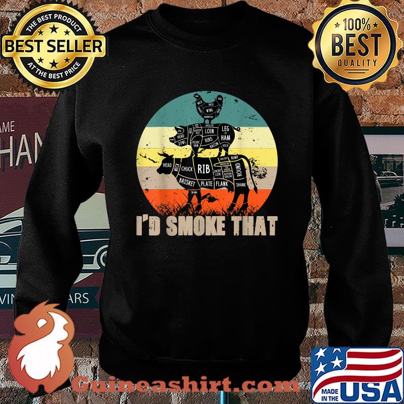 I'd Smoke That Grilling Party Vintage T-Shirt Sweater