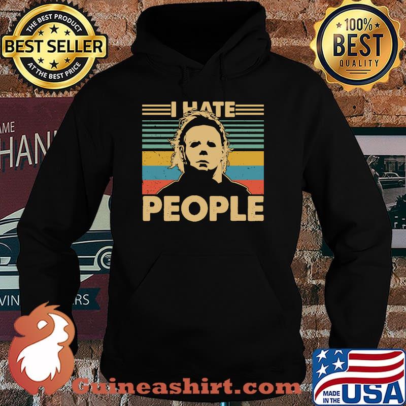 I hate people Michael Myers Halloween Vintage T-Shirt Hoodie