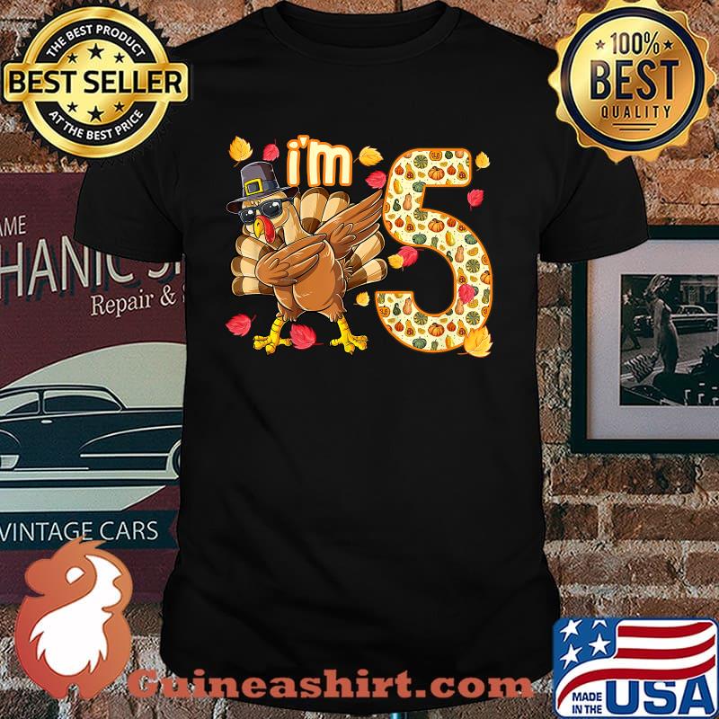 I'm Turkey Thanksgiving Day 5th Birthday T-Shirt