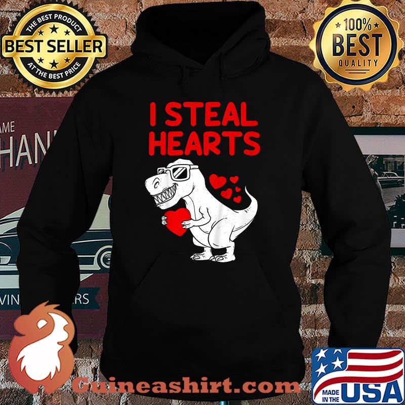 I Steal Hearts T Rex Dino Valentines Day Toddler T-Shirt Hoodie