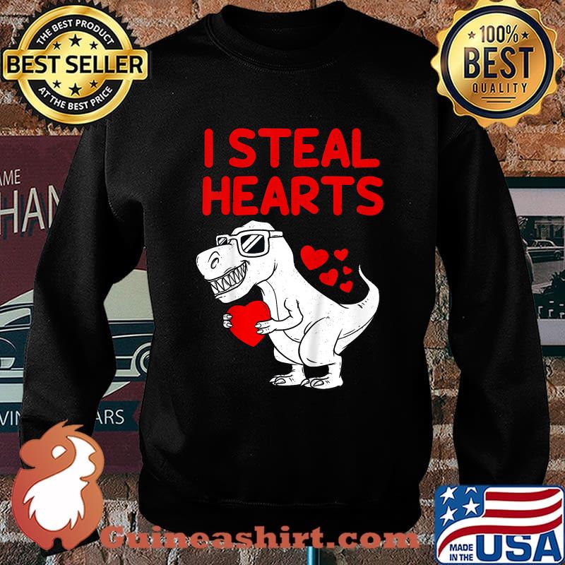 I Steal Hearts T Rex Dino Valentines Day Toddler T-Shirt Sweater