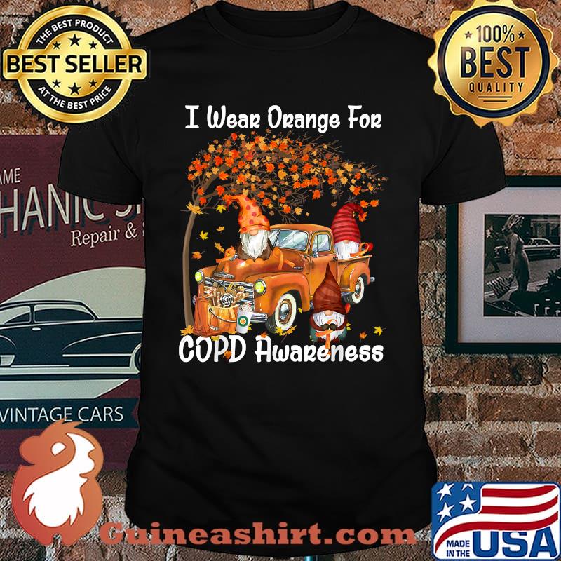 I wear Orange Gnome Ribbon Truck for COPD Awareness Month T-Shirt