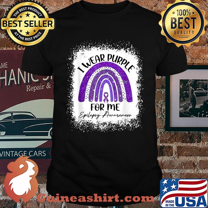 I Wear Purple For Me Epilepsy Awareness Rainbow T-Shirt
