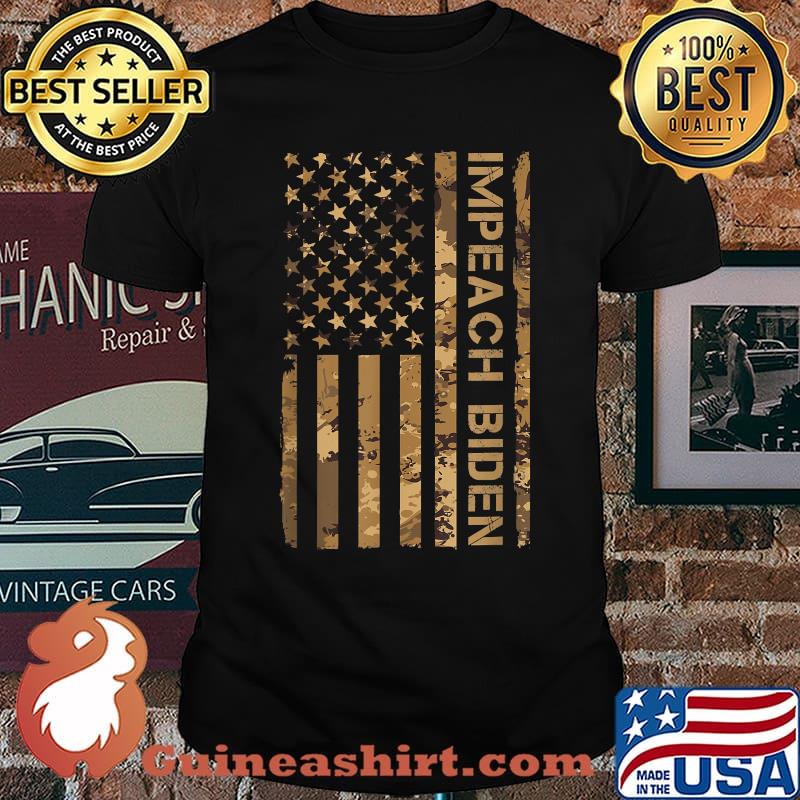 Impeach Biden American Flag T-Shirt