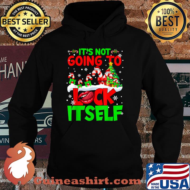 It's Not Going To Lick Itself Santa Candy Cane Christmas T-Shirt Hoodie