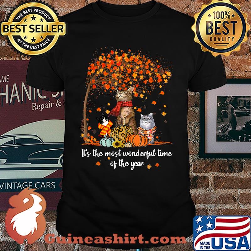 It's The Most Wonderful Time Of The Year Family Cats Autumn T-Shirt