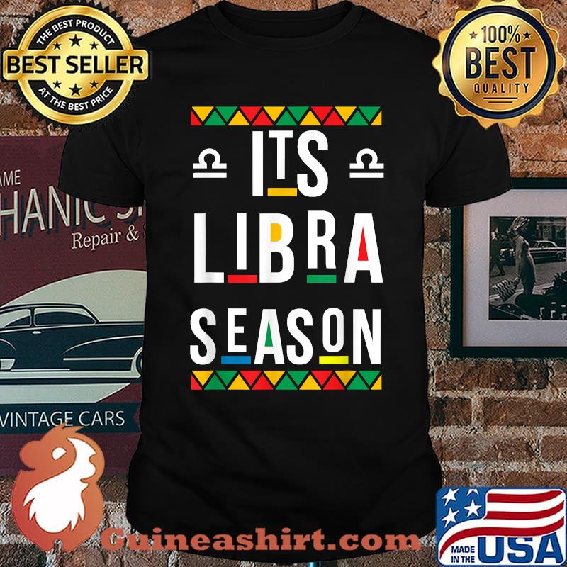 Its Libra Season September October Black Libra Queen Birthday Party T-Shirt