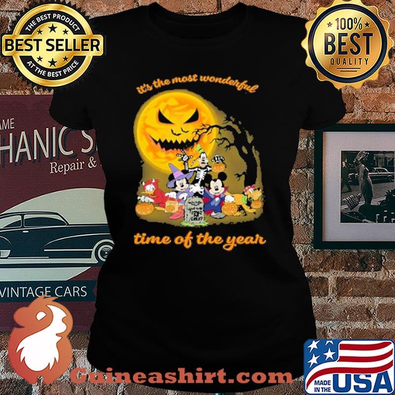 Its the most wonderful time of the year mickey and friends disney moon halloween s Laides tee