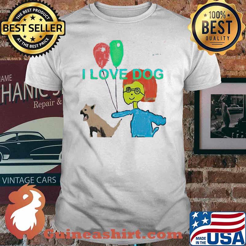 James Cage White I love Dog shirt