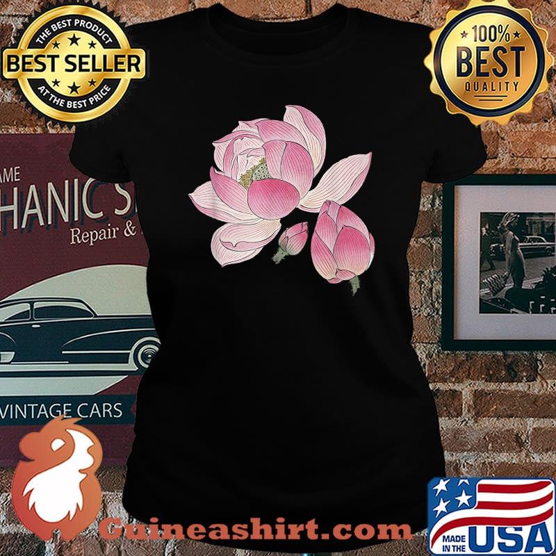 Japanese Art Lotus Flower T-Shirt Laides tee