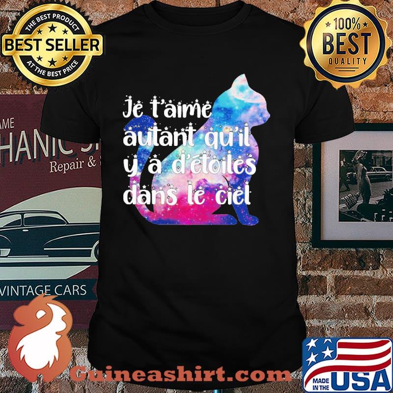 Je t'aime autant qu'il y a d'étoiles dans le ciel cat shirt