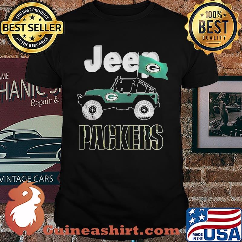 Jeep Green Bay Packers flag shirt