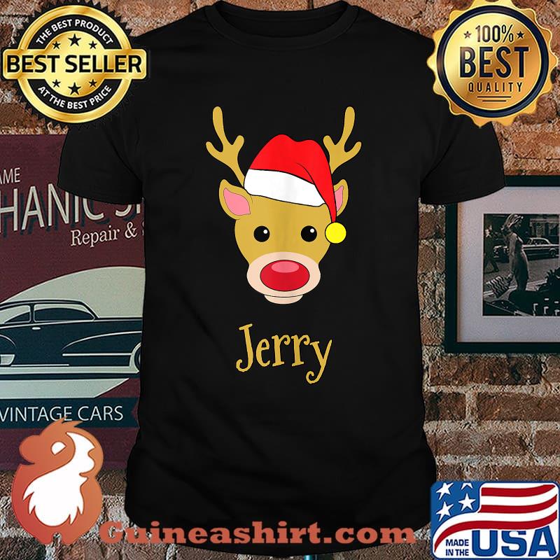 Jerry Christmas Red-Nosed Reindeer Personalized T-Shirt