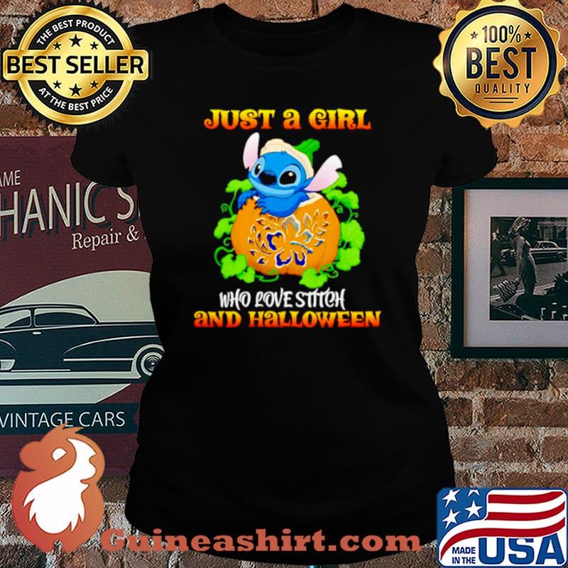 Just a girl who love Stitch and halloween s Laides tee