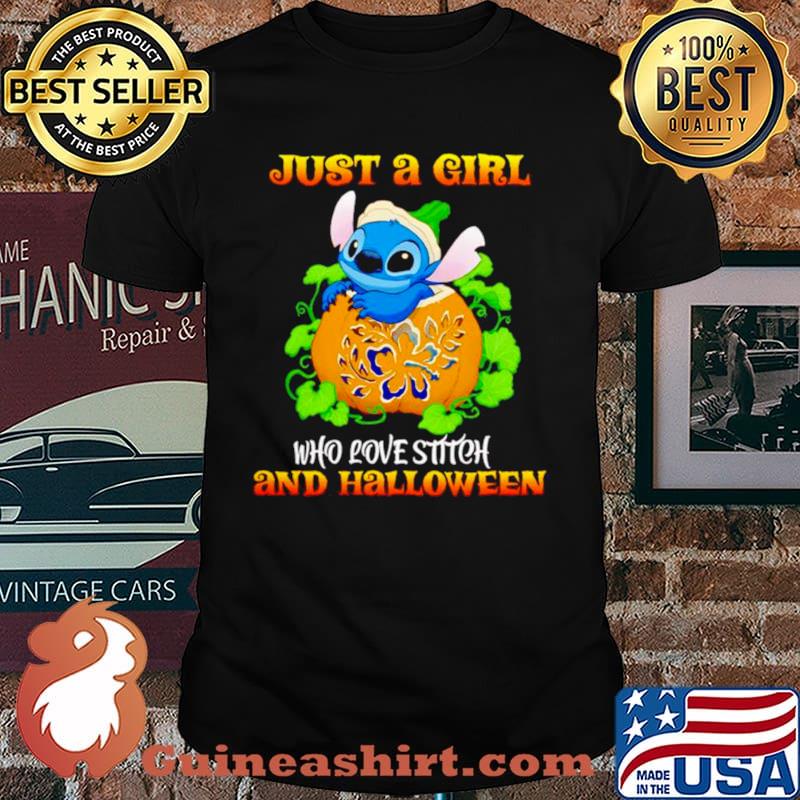 Just a girl who love Stitch and halloween shirt