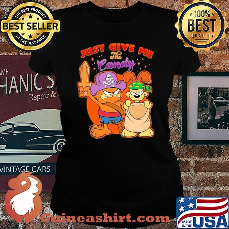 Just Give Me The Canday Halloween Garfield Shirt Laides tee