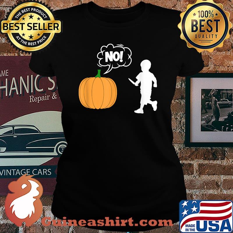 Kid Pumpkin Carving Comics Halloween T-Shirt Laides tee