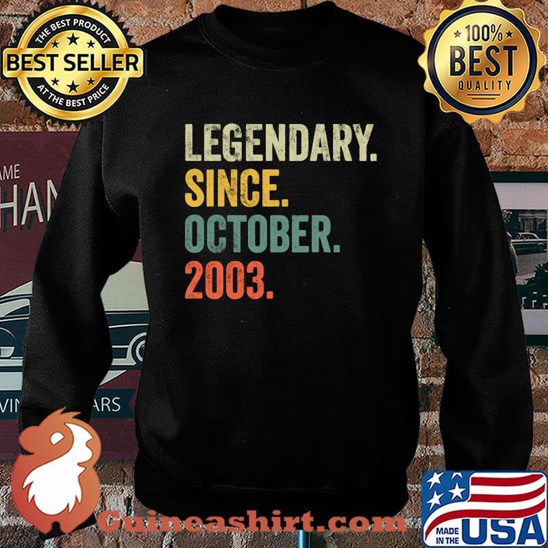 Legendary Since October 2003 Vintage 18th Birthday T-Shirt Sweater