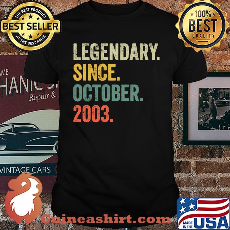Legendary Since October 2003 Vintage 18th Birthday T-Shirt
