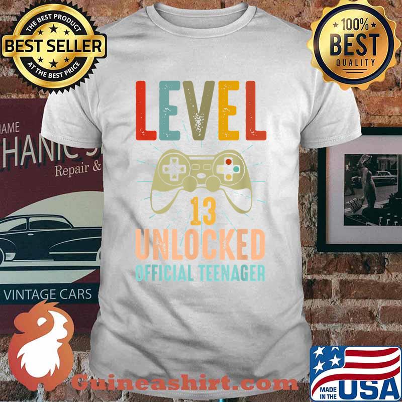 Level 13 Unlocked Official Teenager Video Game 13th Birthday T-Shirt