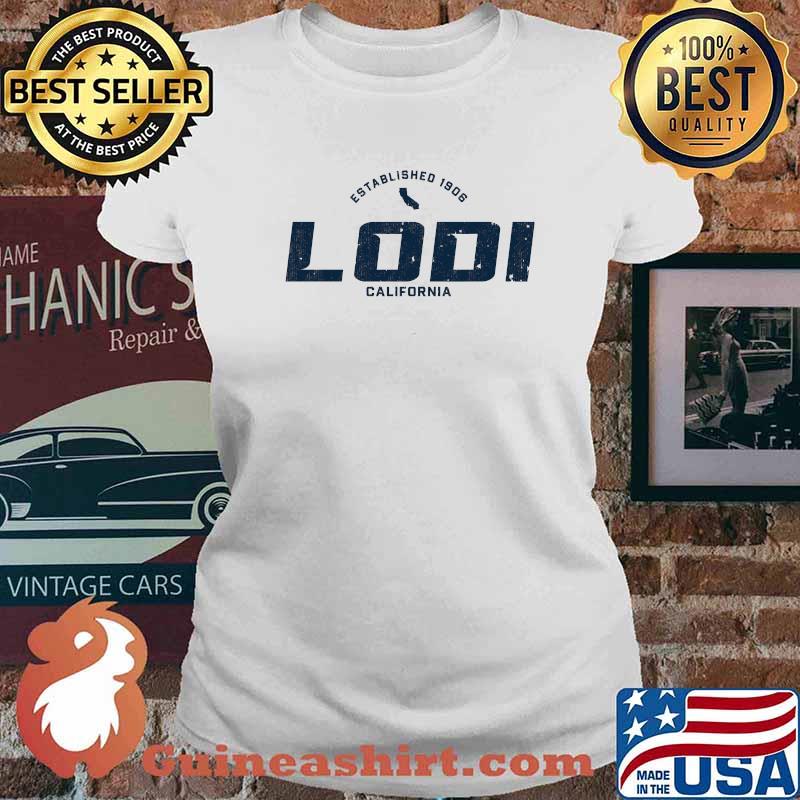 Lodi California CA Est 1906 Sports Logo T-Shirt Ladies tee