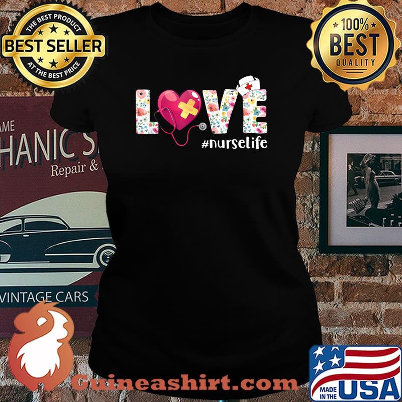 Love Nurse Life Halloween Pumpkin Stethoscope Gifts T-Shirt Laides tee