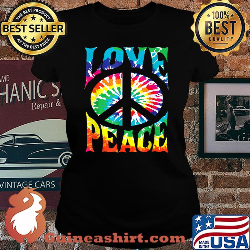 Love Peace Tie Dye Hippie Halloween T-Shirt Laides tee