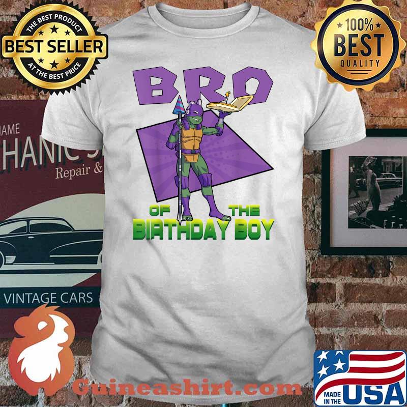 Mademark x Teenage Mutant Ninja Turtles - Donnie Brother of the Birthday Boy Pizza Theme Party T-Shirt
