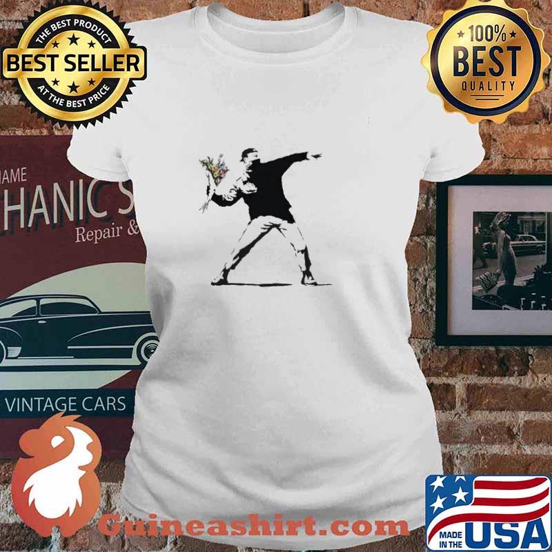 Man Throwing Flower Bouquet Shirt Ladies tee
